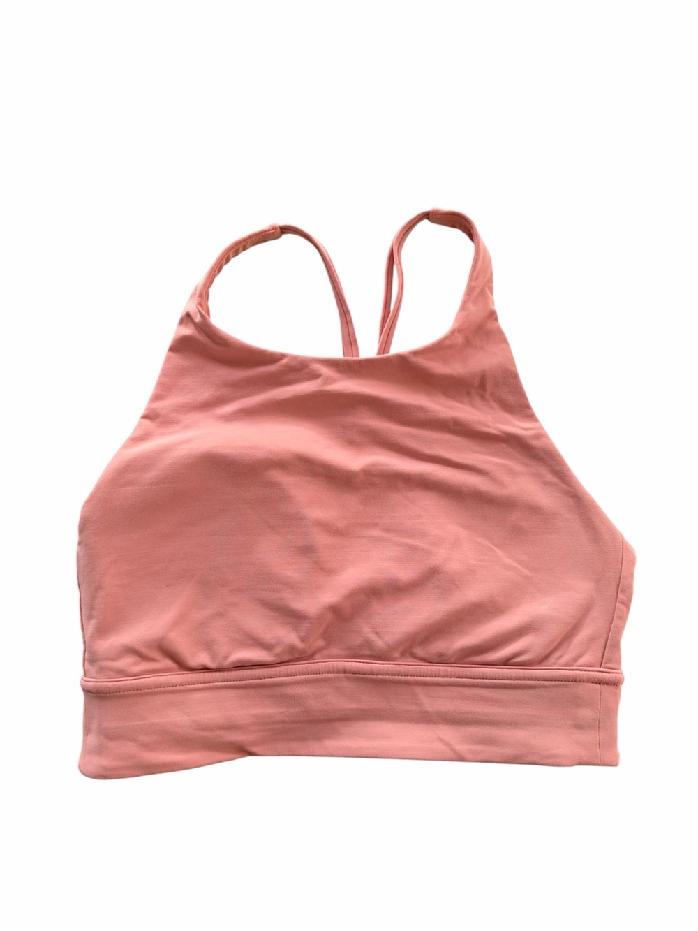 High-Neck Light Pink Lulu Yoga Top